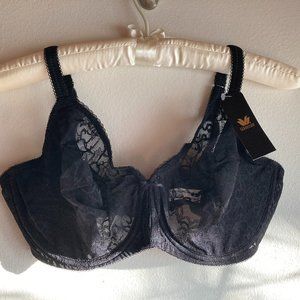 Wacoal Beyond Basic 855136 Lace Underwire Black Bra 38DDD (NWT)